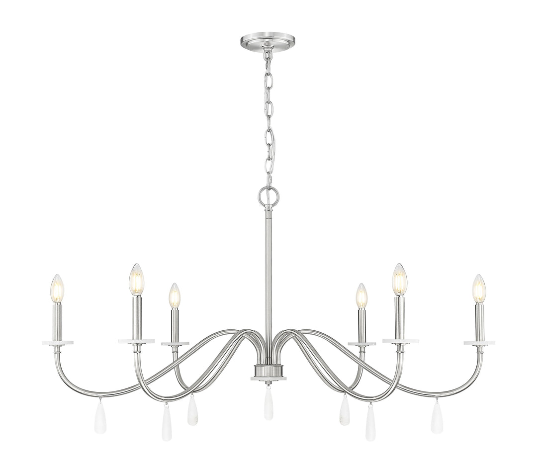 Toussant Six Light Chandelier in Brushed Nickel Z-Lite Canada