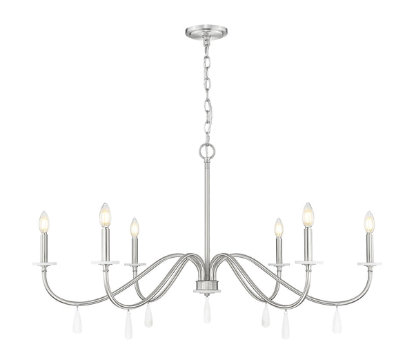 Toussant Six Light Chandelier in Brushed Nickel Z-Lite Canada