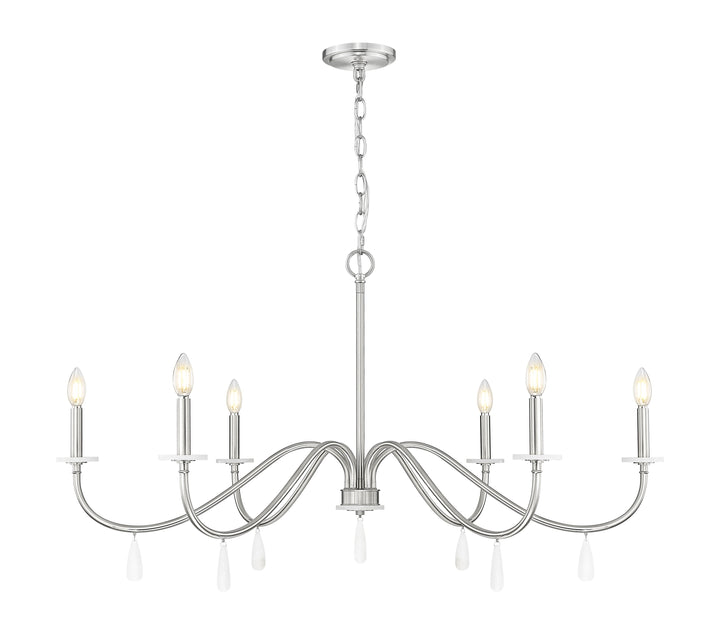 Toussant Six Light Chandelier in Brushed Nickel Z-Lite Canada
