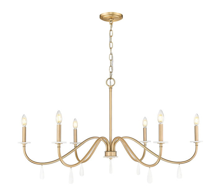 Toussant Six Light Chandelier in Modern Gold Z-Lite Canada