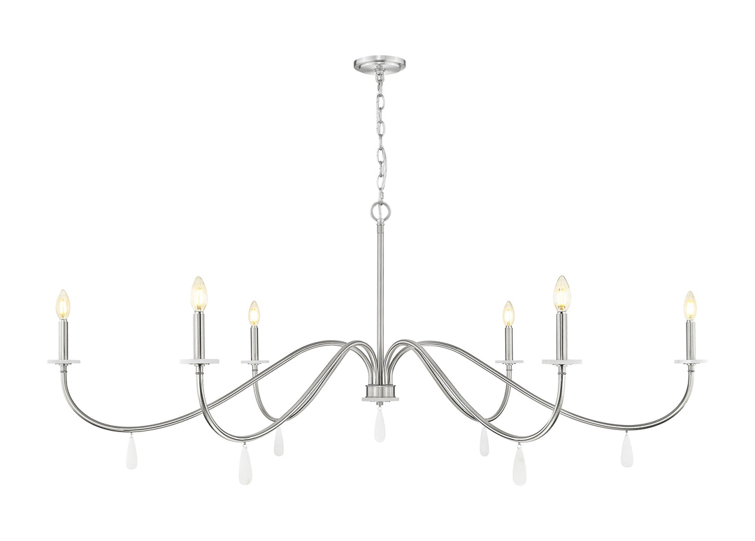 Toussant Six Light Chandelier in Brushed Nickel Z-Lite Canada