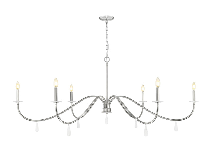 Toussant Six Light Chandelier in Brushed Nickel Z-Lite Canada