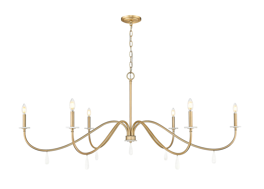 Toussant Six Light Chandelier in Modern Gold Z-Lite Canada