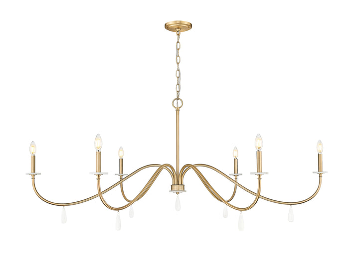 Toussant Six Light Chandelier in Modern Gold Z-Lite Canada