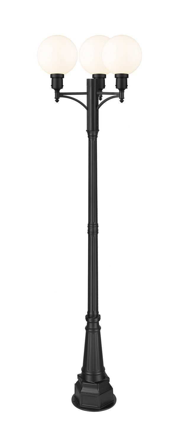Laurent One Light Outdoor Post Mount in Black Z-Lite Canada