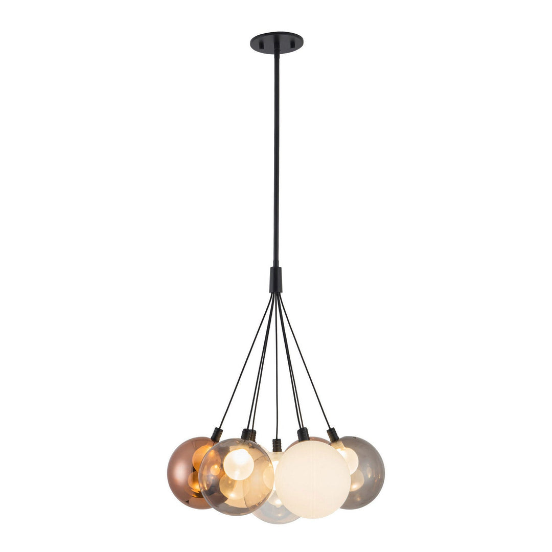Kuzco Canada - CH3117-BK/MGL - LED Chandelier - Bolla - Black/Mixed Glass