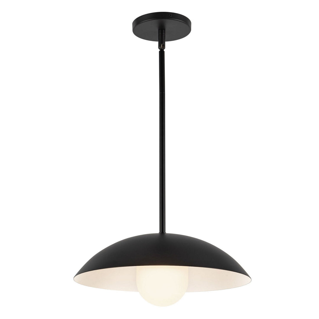 Kuzco Canada - PD10814-BK/OP - One Light Pendant - Umbra - Black/Opal Glass