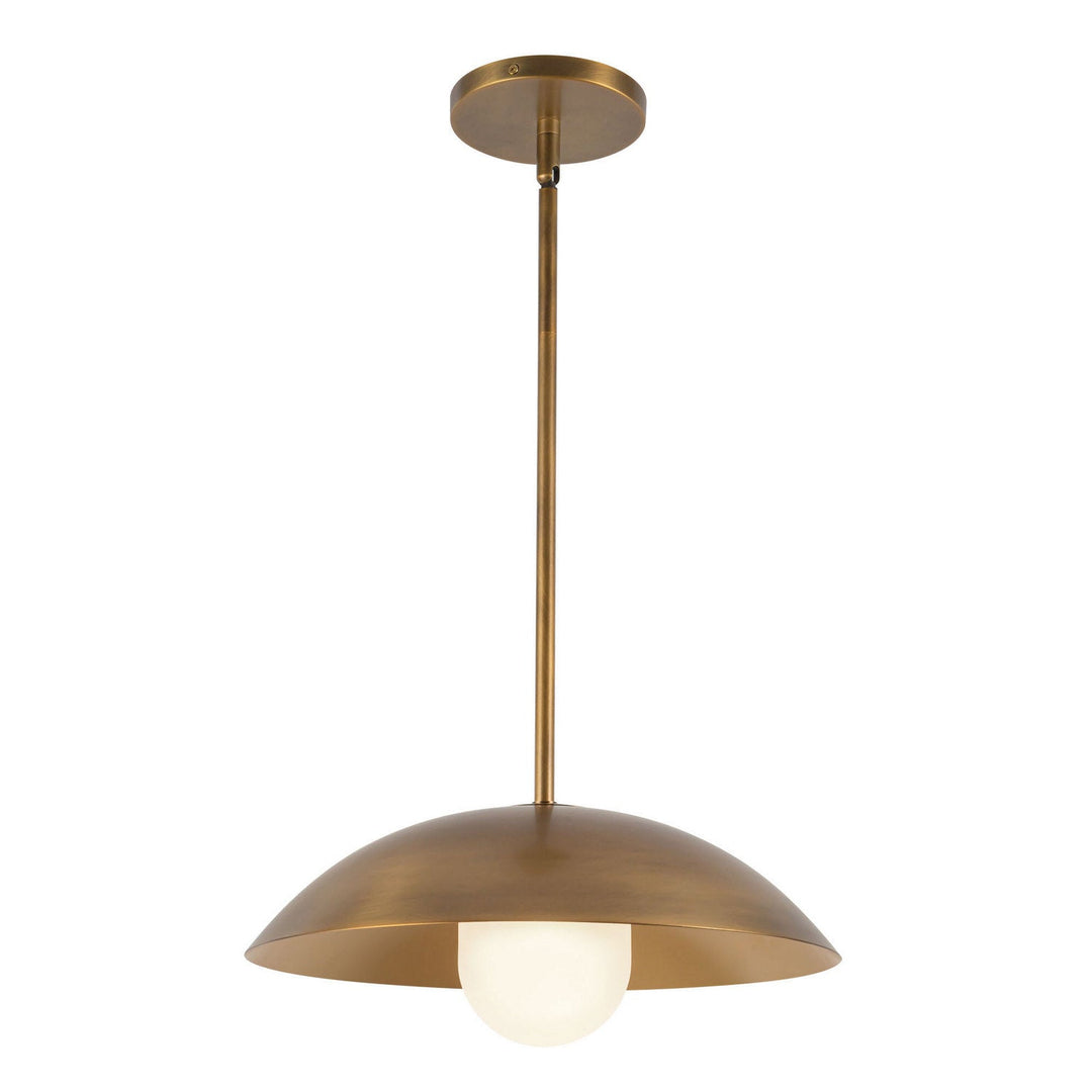 Kuzco Canada - PD10814-VB/OP - One Light Pendant - Umbra - Vintage Brass/Opal Glass