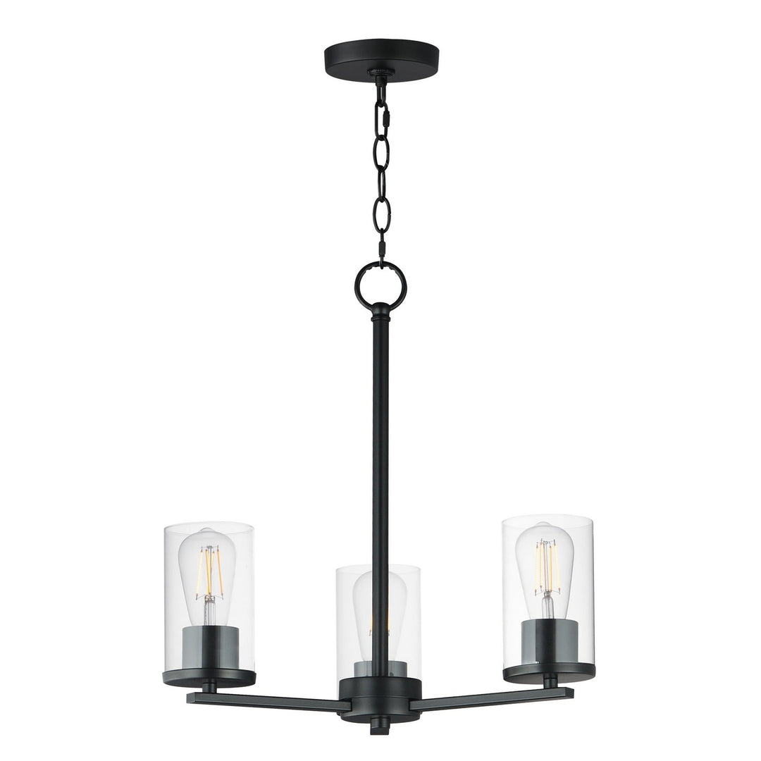 Maxim - 10287CLBK - Three Light Chandelier - Lateral - Black