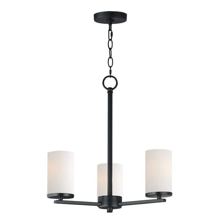 Maxim - 10287SWBK - Three Light Chandelier - Lateral - Black