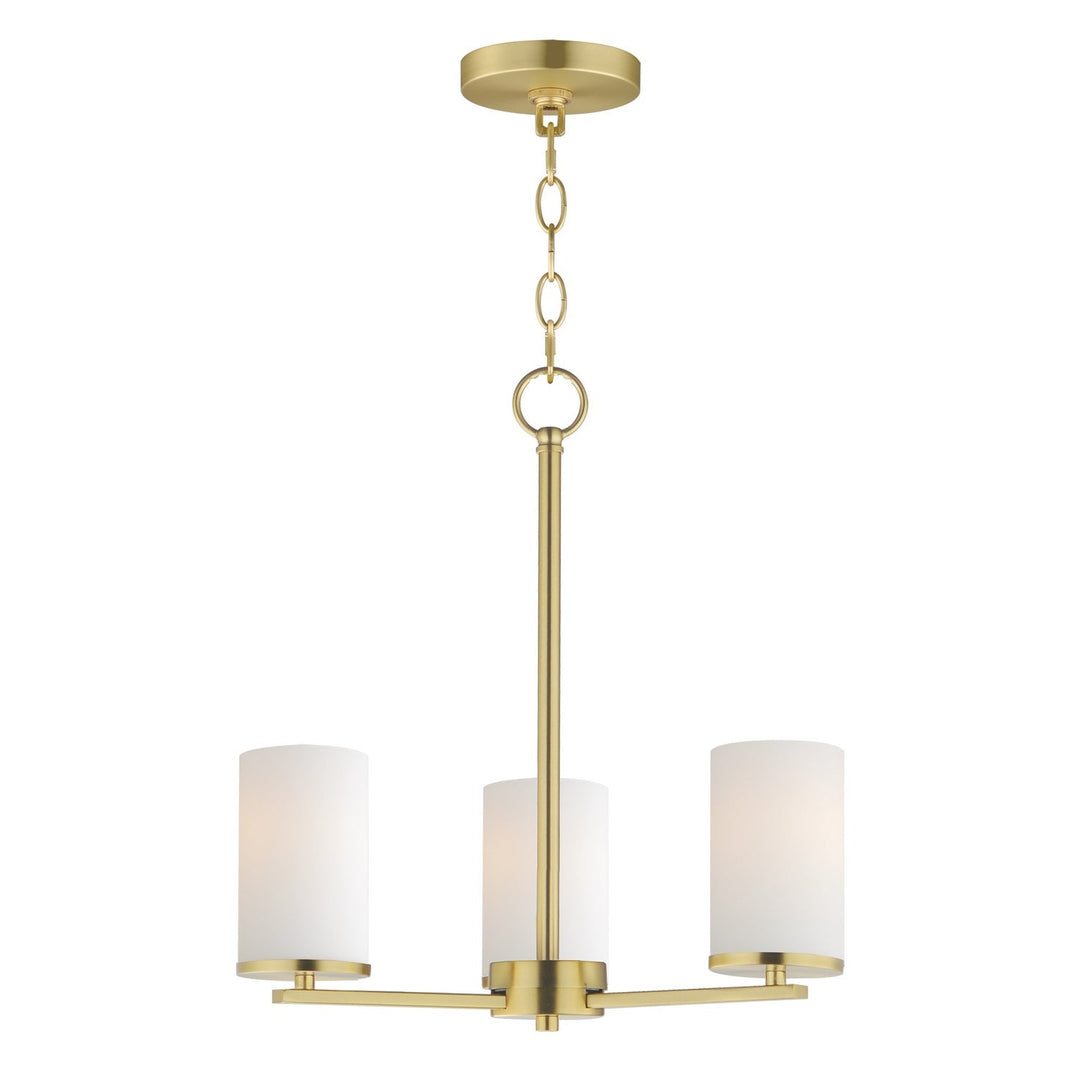 Maxim - 10287SWSBR - Three Light Chandelier - Lateral - Satin Brass