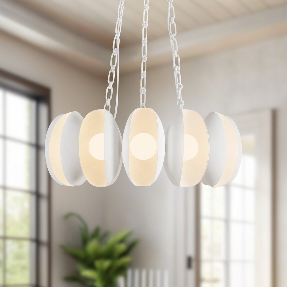 Alora Canada - CH305725AW - LED Chandelier - Cortez - Antique White