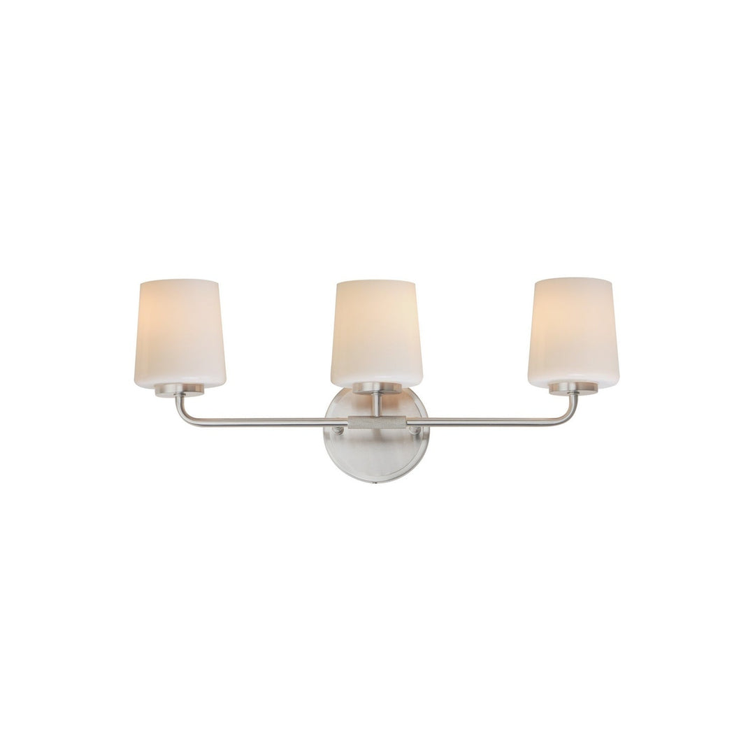 Maxim - 12693WTSN - Three Light Bath Vanity - Durham - Satin Nickel