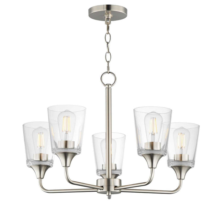 Maxim - 12875CLSN - Five Light Chandelier - Hudson - Satin Nickel