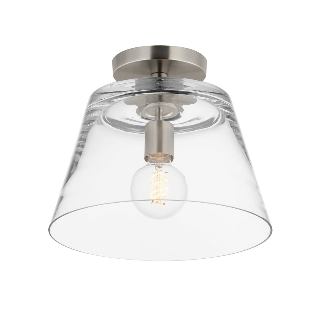 Hudson One Light Pendant in Satin Nickel Maxim