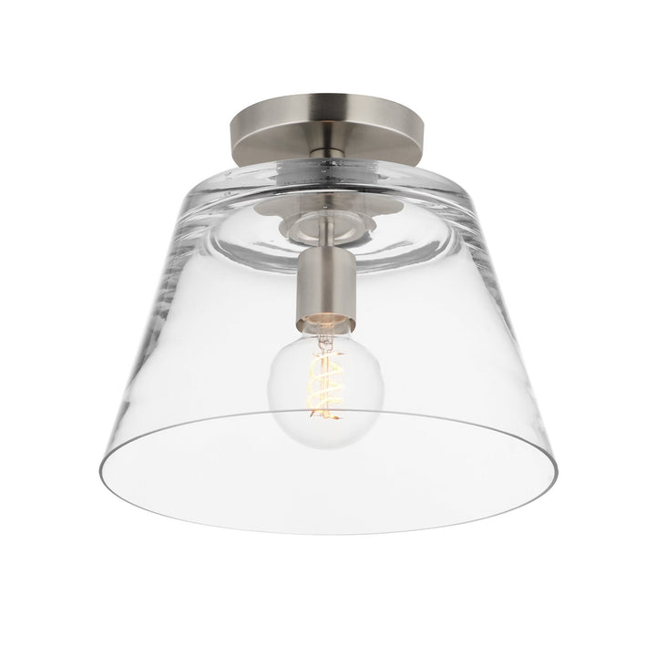 Hudson One Light Pendant in Satin Nickel Maxim