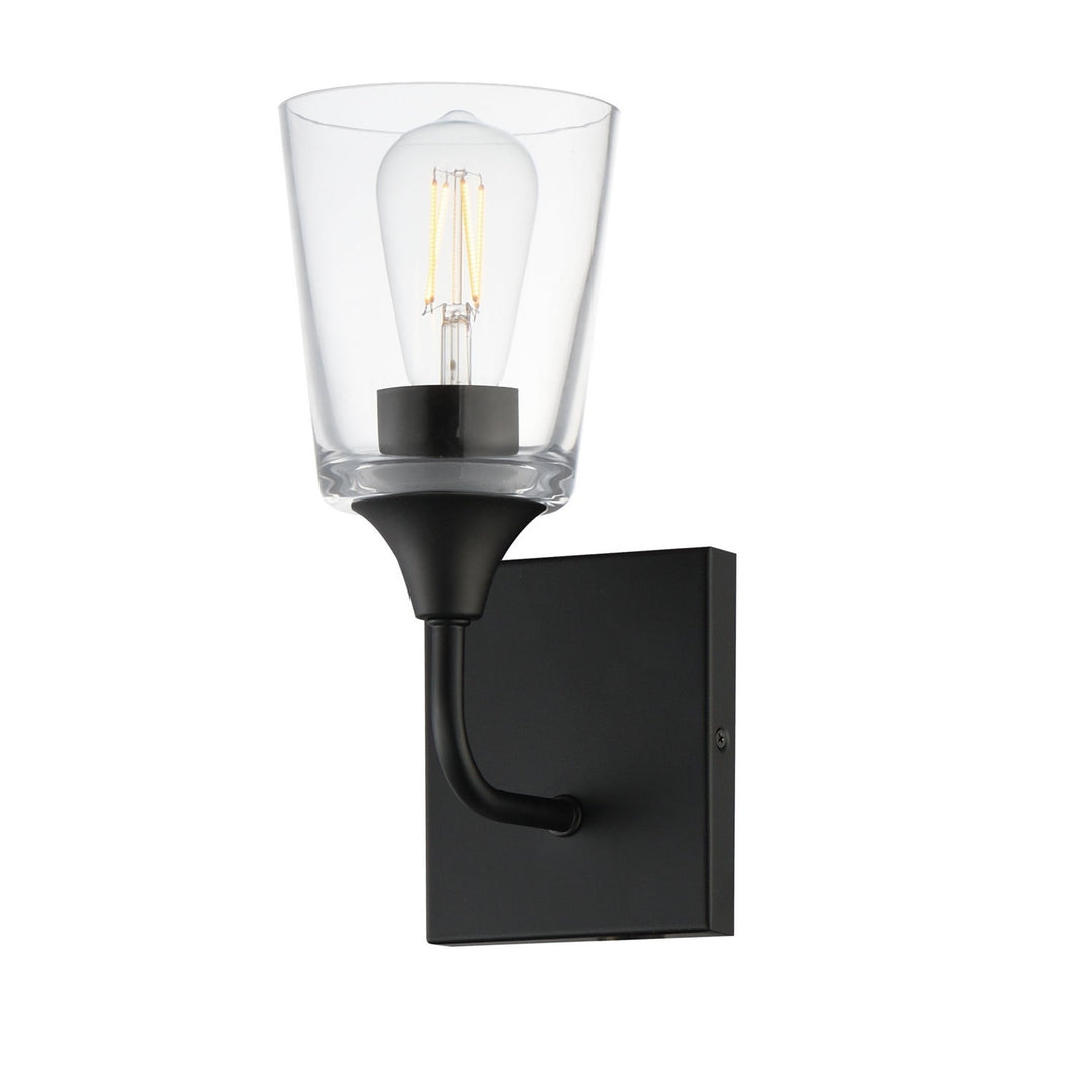 Maxim - 12881CLBK - One Light Wall Sconce - Hudson - Black