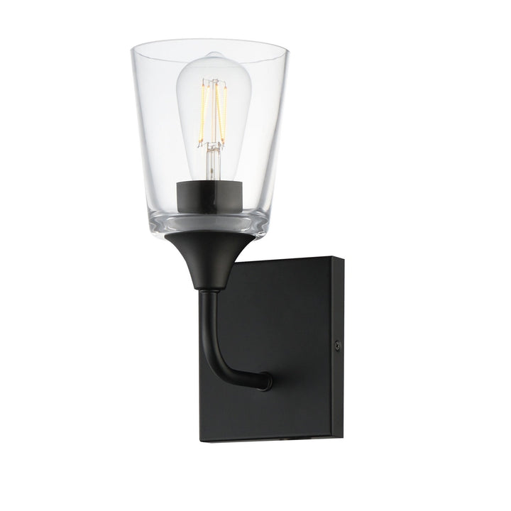 Maxim - 12881CLBK - One Light Wall Sconce - Hudson - Black