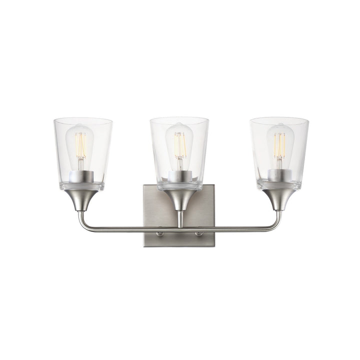 Maxim - 12883CLSN - Three Light Bath Vanity - Hudson - Satin Nickel