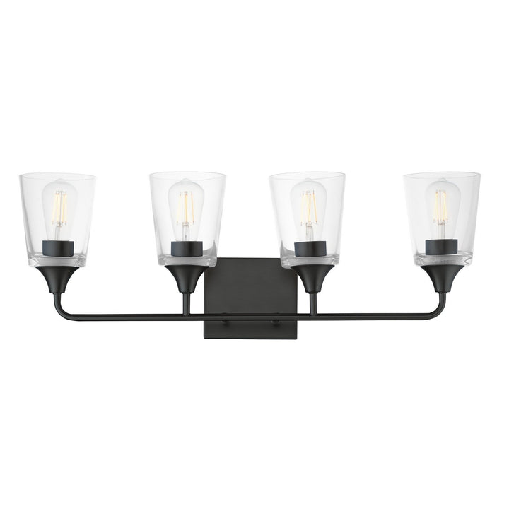 Maxim - 12884CLBK - Four Light Bath Vanity - Hudson - Black