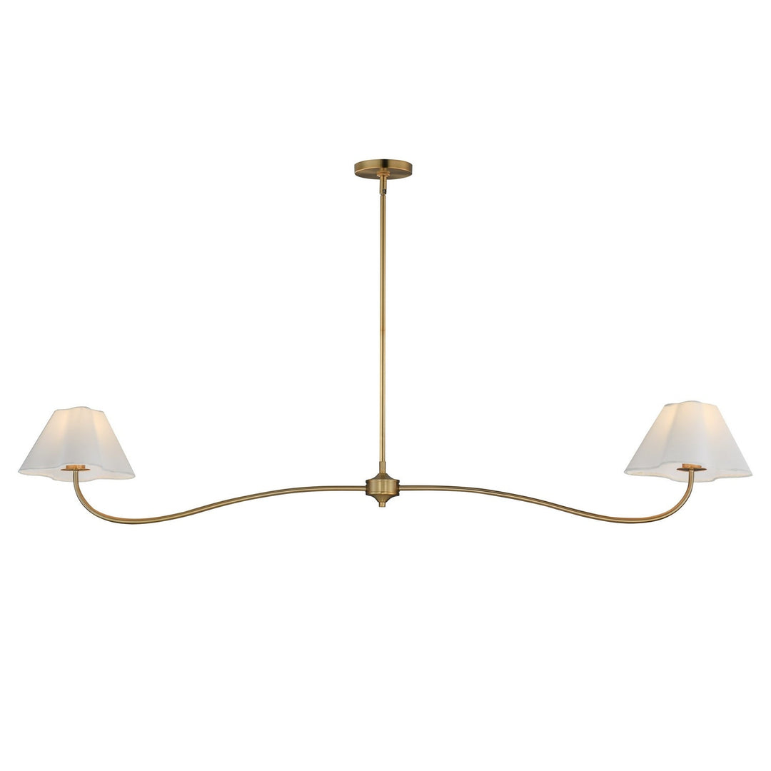 Maxim - 18102WTNAB - Two Light Pendant - Saxon - Natural Aged Brass