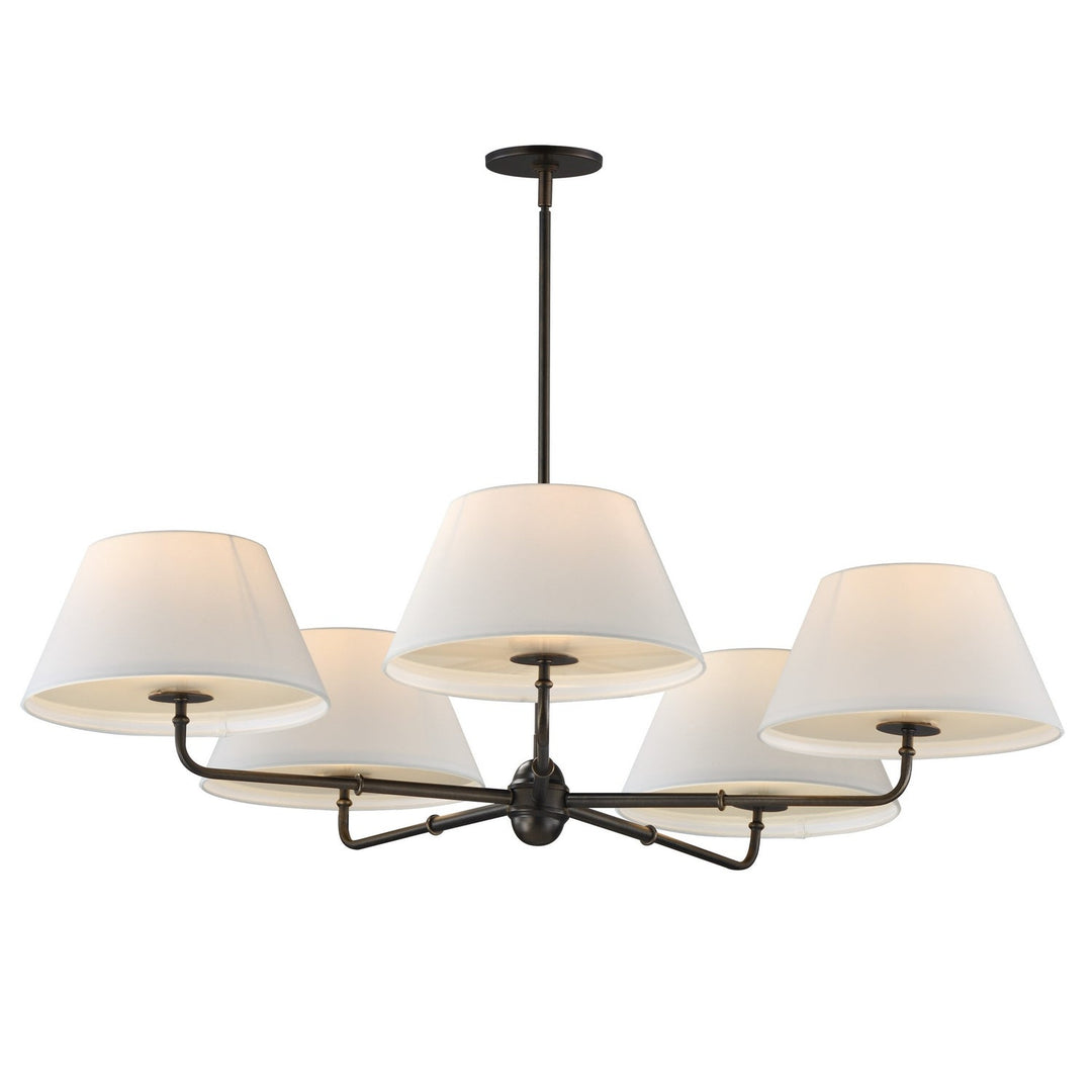 Maxim - 18415OFANB - Five Light Chandelier - Dunbridge - Antique Bronze