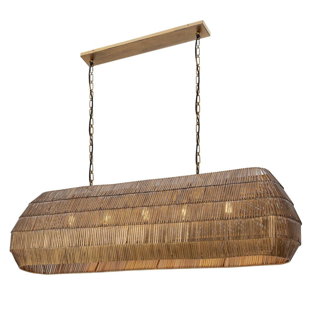 Maxim - 29185AB - Five Light Linear Pendant - Gilda - Antique Brass