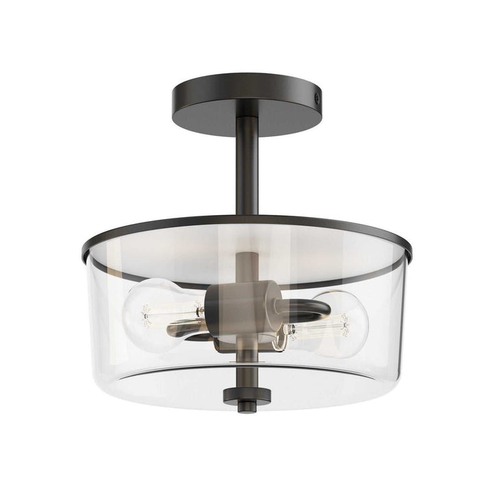 Maxim - 5692CLBK - Two Light Semi Flush/Pendant Convertible - Fuller - Black