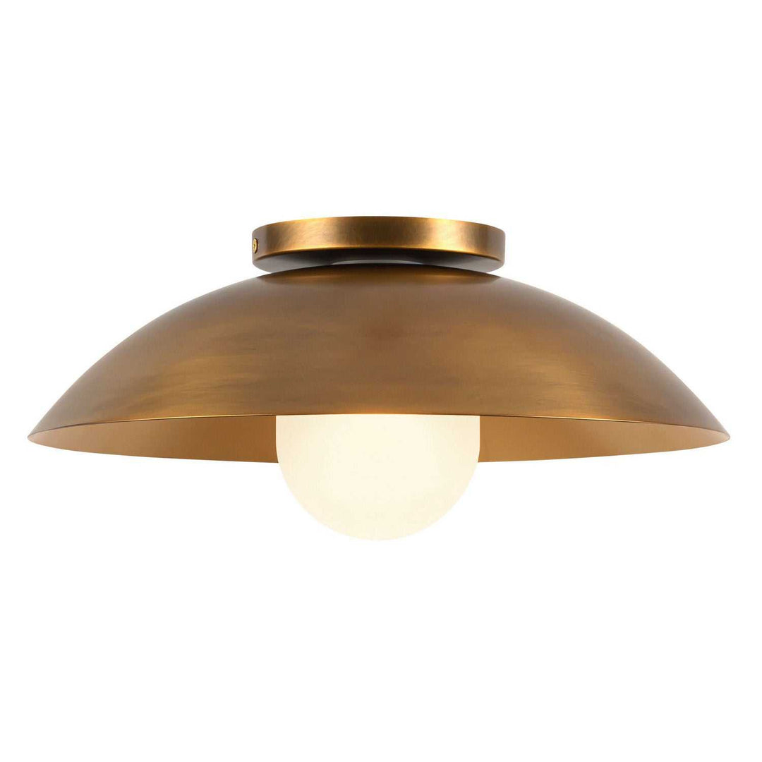 Kuzco Canada - SF10814-VB/OP - One Light Semi-Flush Mount - Umbra - Vintage Brass/Opal Glass