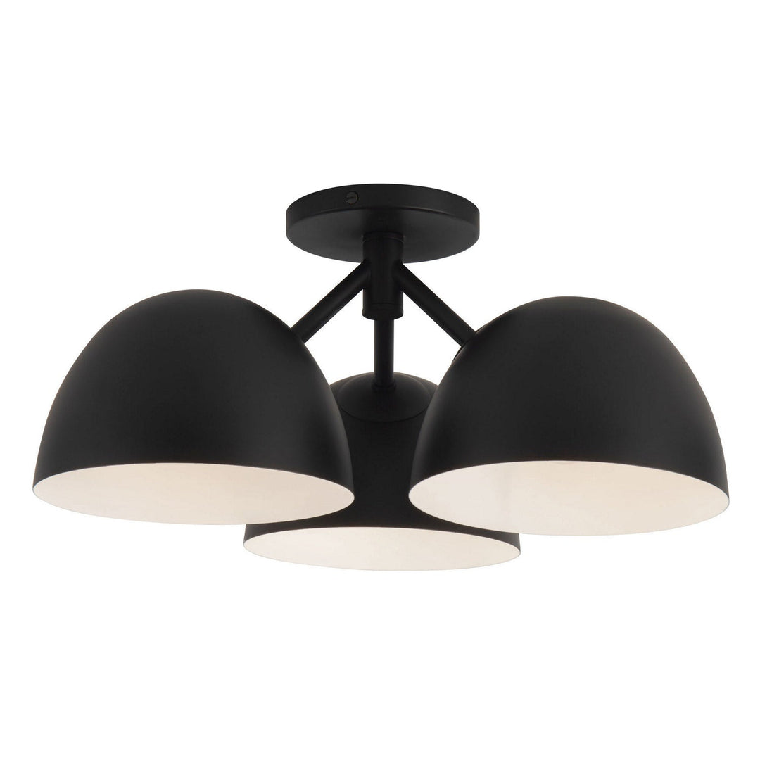 Kuzco Canada - SF13317-BK - Three Light Semi-Flush Mount - Fosso - Black