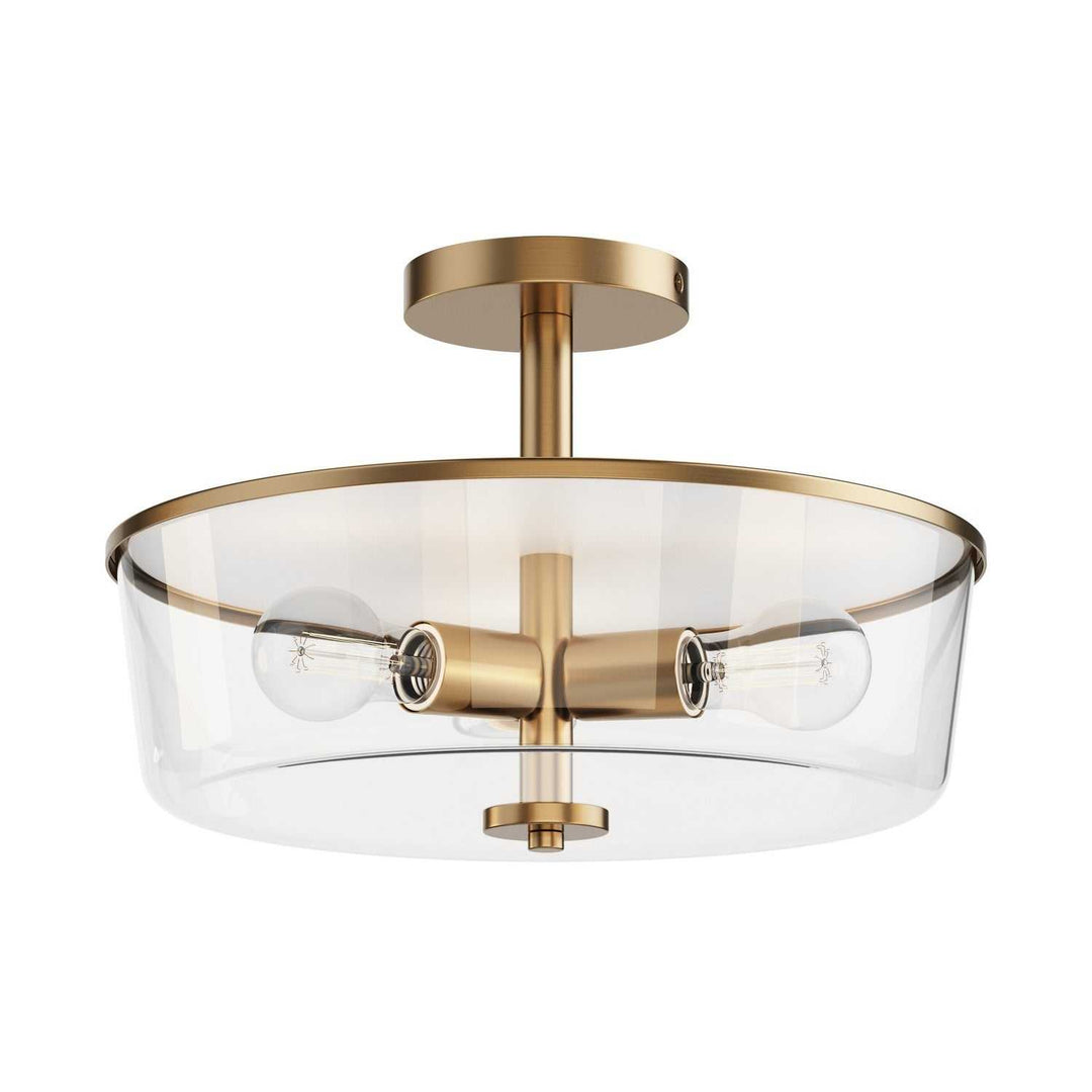 Maxim - 5695CLNAB - Three Light Semi Flush/Pendant Convertible - Fuller - Natural Aged Brass