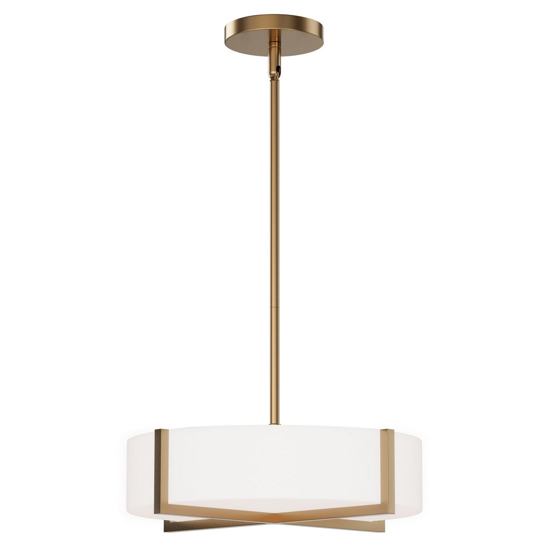 Maxim - 57945WTNAB - LED Flush Mount/ Pendant Convertible - Dexter - Natural Aged Brass