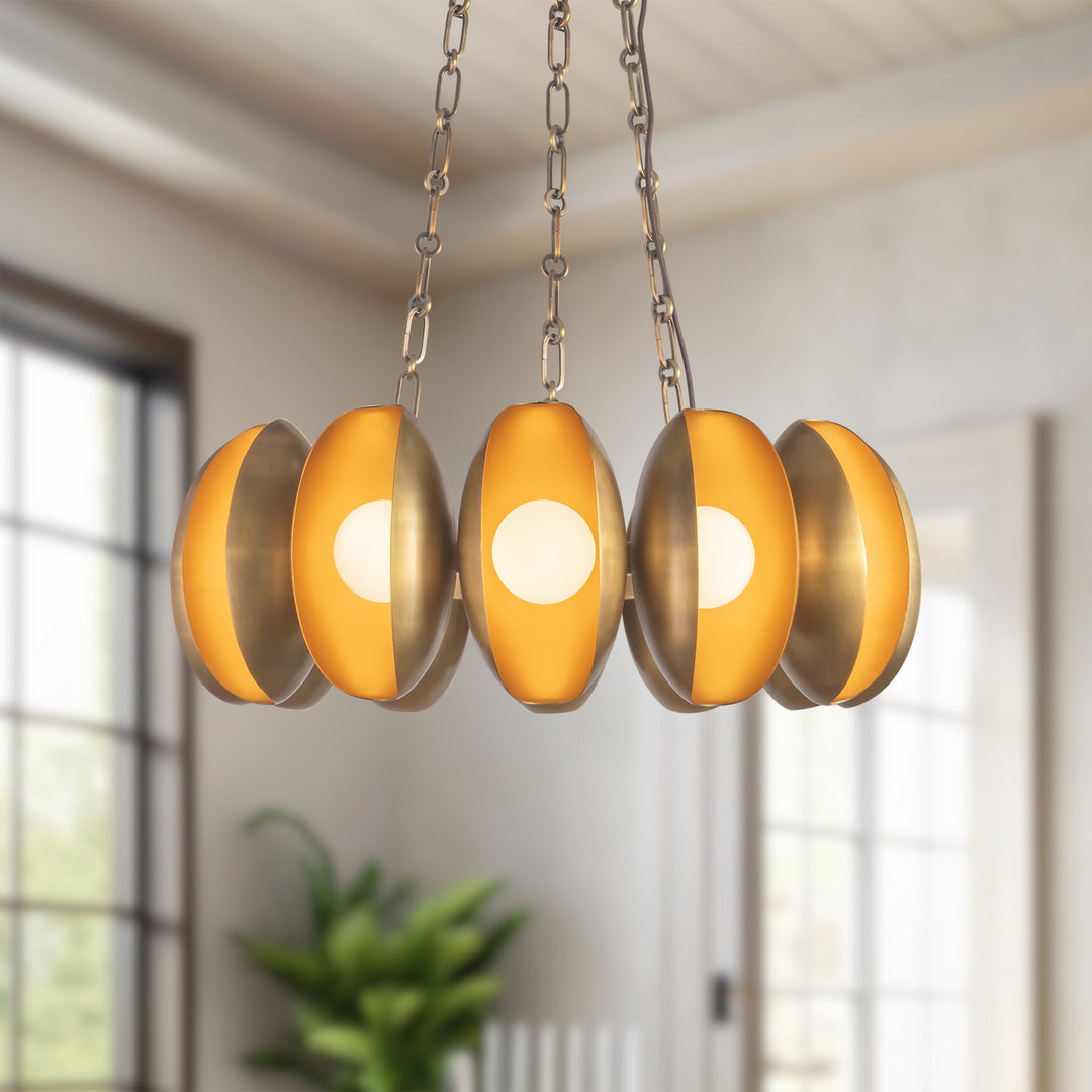Alora Canada - CH305725VB - LED Chandelier - Cortez - Vintage Brass