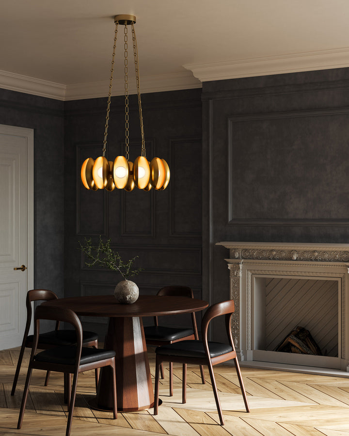 Alora Canada - CH305725VB - LED Chandelier - Cortez - Vintage Brass