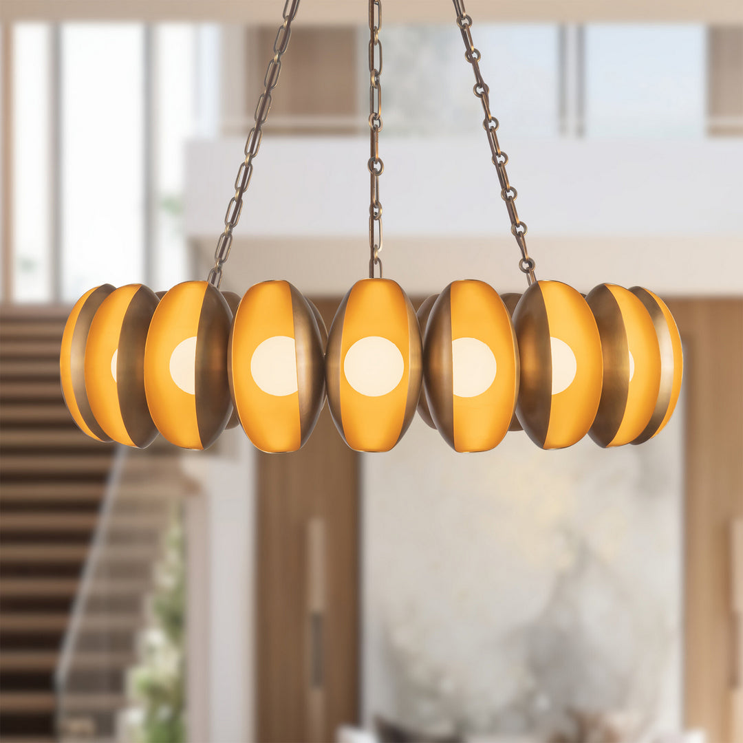 Alora Canada - CH305737VB - LED Chandelier - Cortez - Vintage Brass