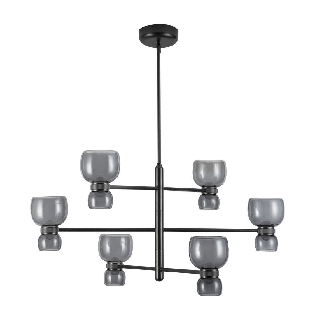 Alora Canada - CH310336UBSM - LED Chandelier - Sutton - Urban Bronze/Smoked Glass