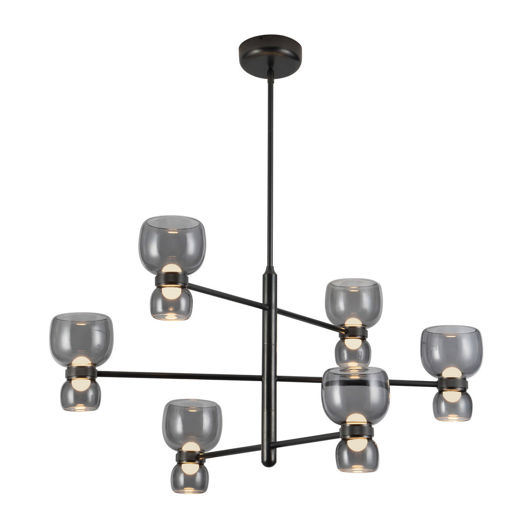 Alora Canada - CH310336UBSM - LED Chandelier - Sutton - Urban Bronze/Smoked Glass