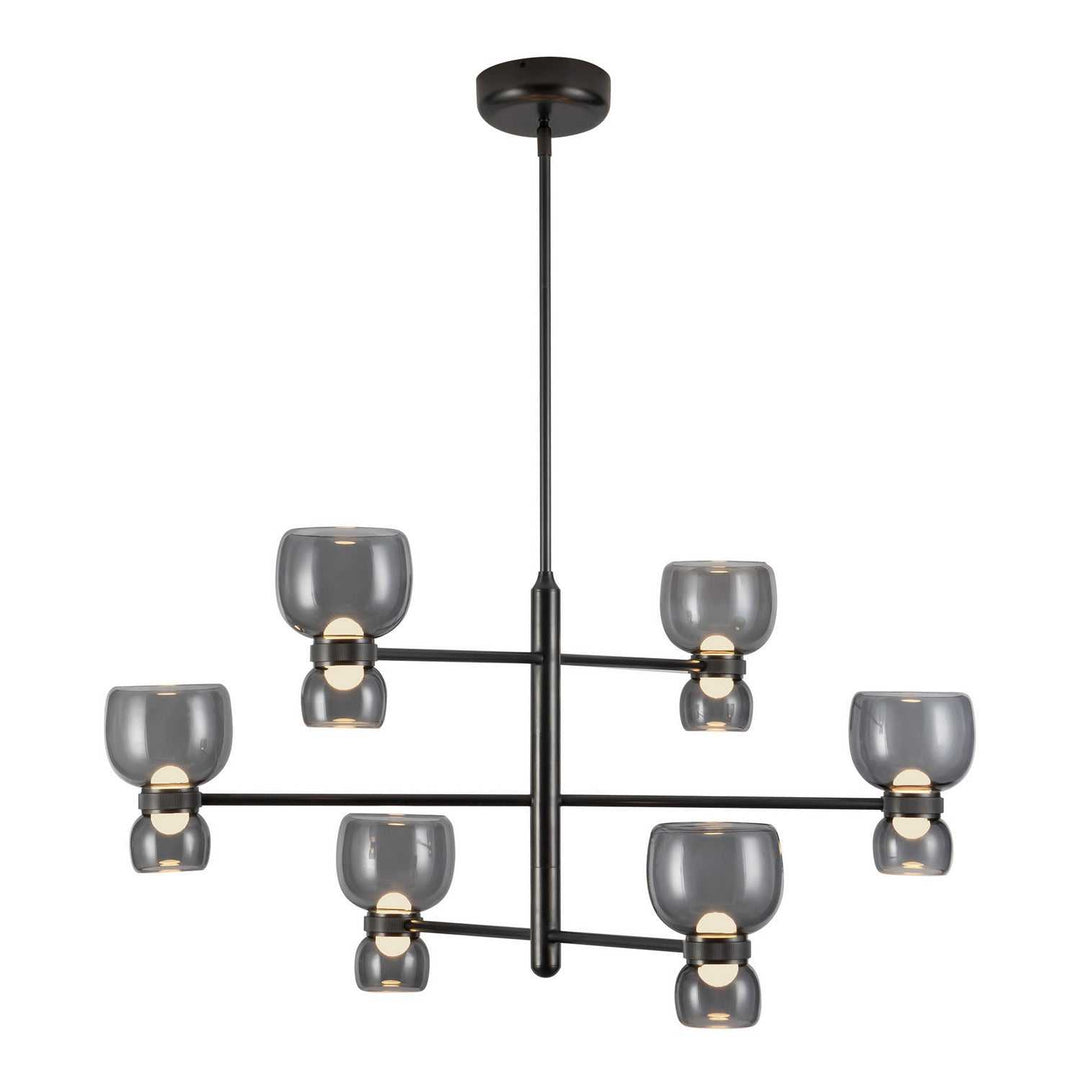Alora Canada - CH310336UBSM - LED Chandelier - Sutton - Urban Bronze/Smoked Glass