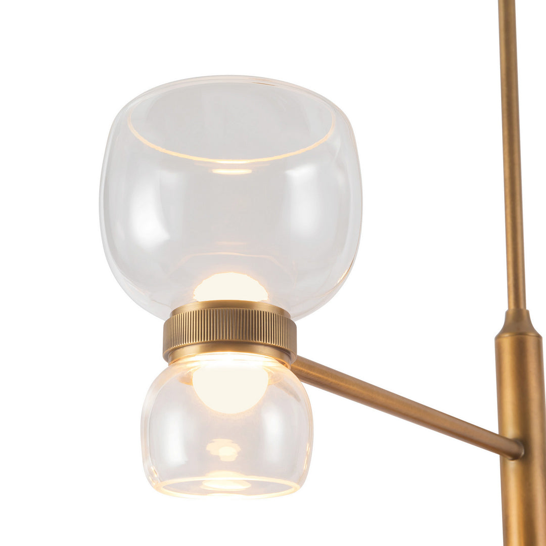 Alora Canada - CH310336VBCL - LED Chandelier - Sutton - Vintage Brass/Clear Glass