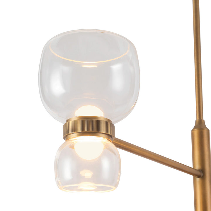 Alora Canada - CH310336VBCL - LED Chandelier - Sutton - Vintage Brass/Clear Glass
