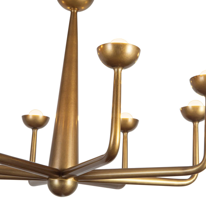 Alora Canada - CH313830VB - LED Chandelier - Spade - Vintage Brass