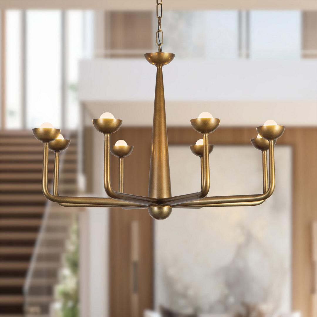 Alora Canada - CH313830VB - LED Chandelier - Spade - Vintage Brass