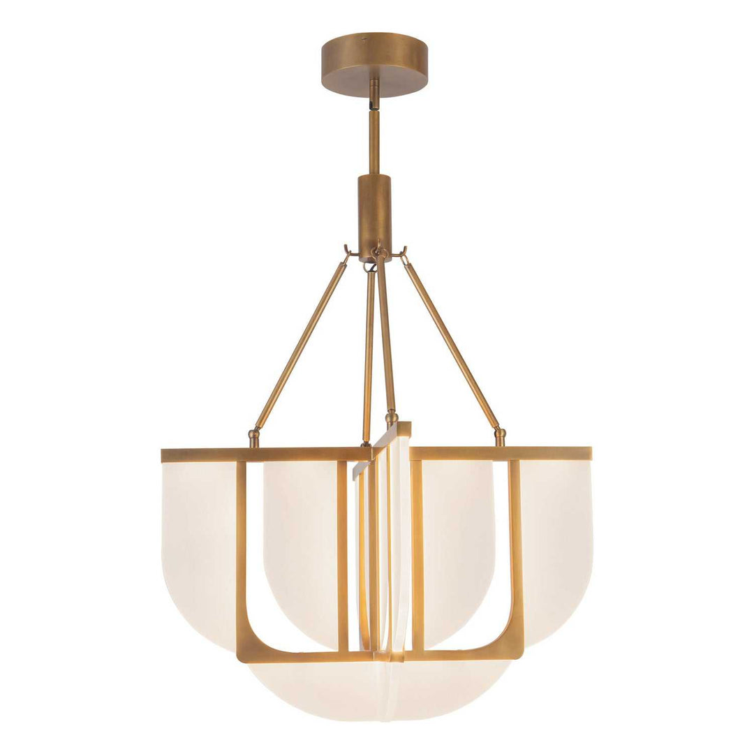 Anders LED Chandelier in Vintage Brass Alora Canada