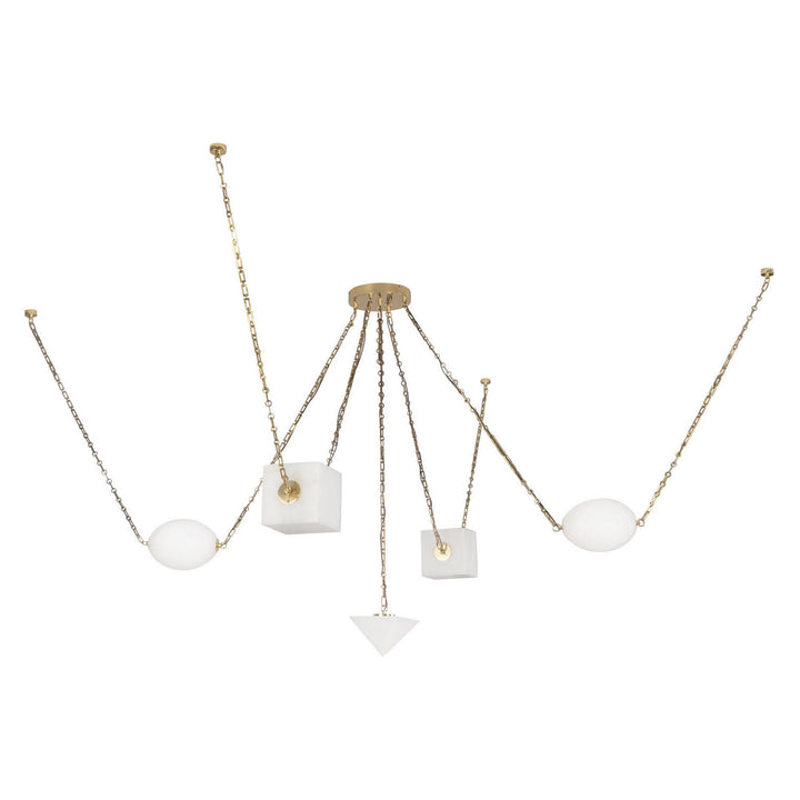 Alora Canada - CH360105PTBAR - LED Chandelier - Mineral - Patina Brass/Alabaster