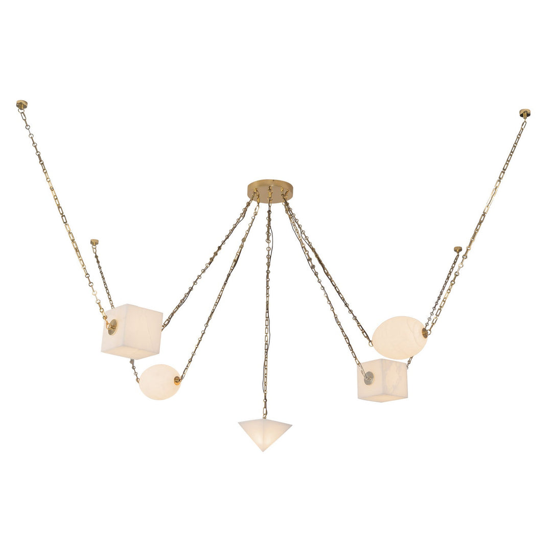 Alora Canada - CH360105PTBAR - LED Chandelier - Mineral - Patina Brass/Alabaster