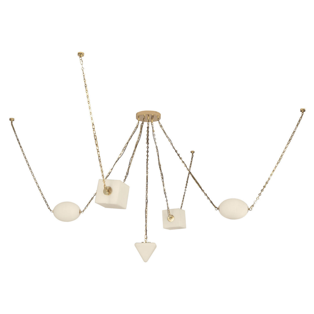 Alora Canada - CH360105PTBOP - LED Chandelier - Mineral - Patina Brass/Opal Glass