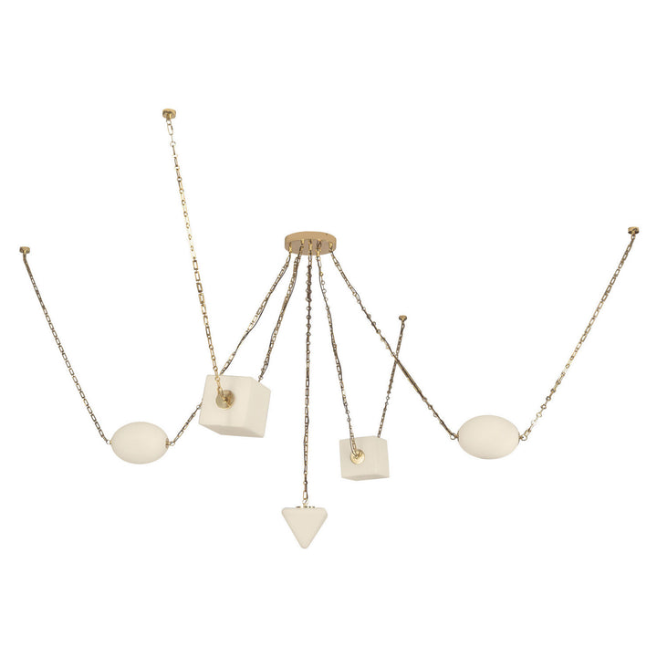 Alora Canada - CH360105PTBOP - LED Chandelier - Mineral - Patina Brass/Opal Glass