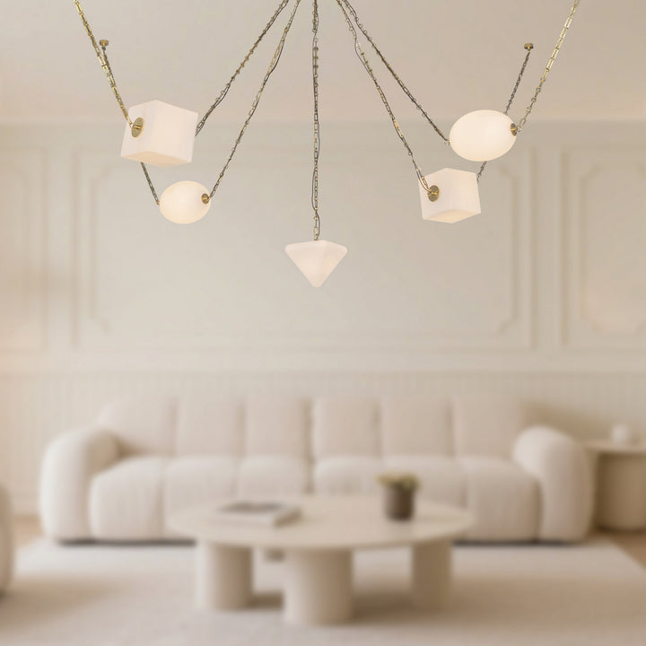 Alora Canada - CH360105PTBOP - LED Chandelier - Mineral - Patina Brass/Opal Glass