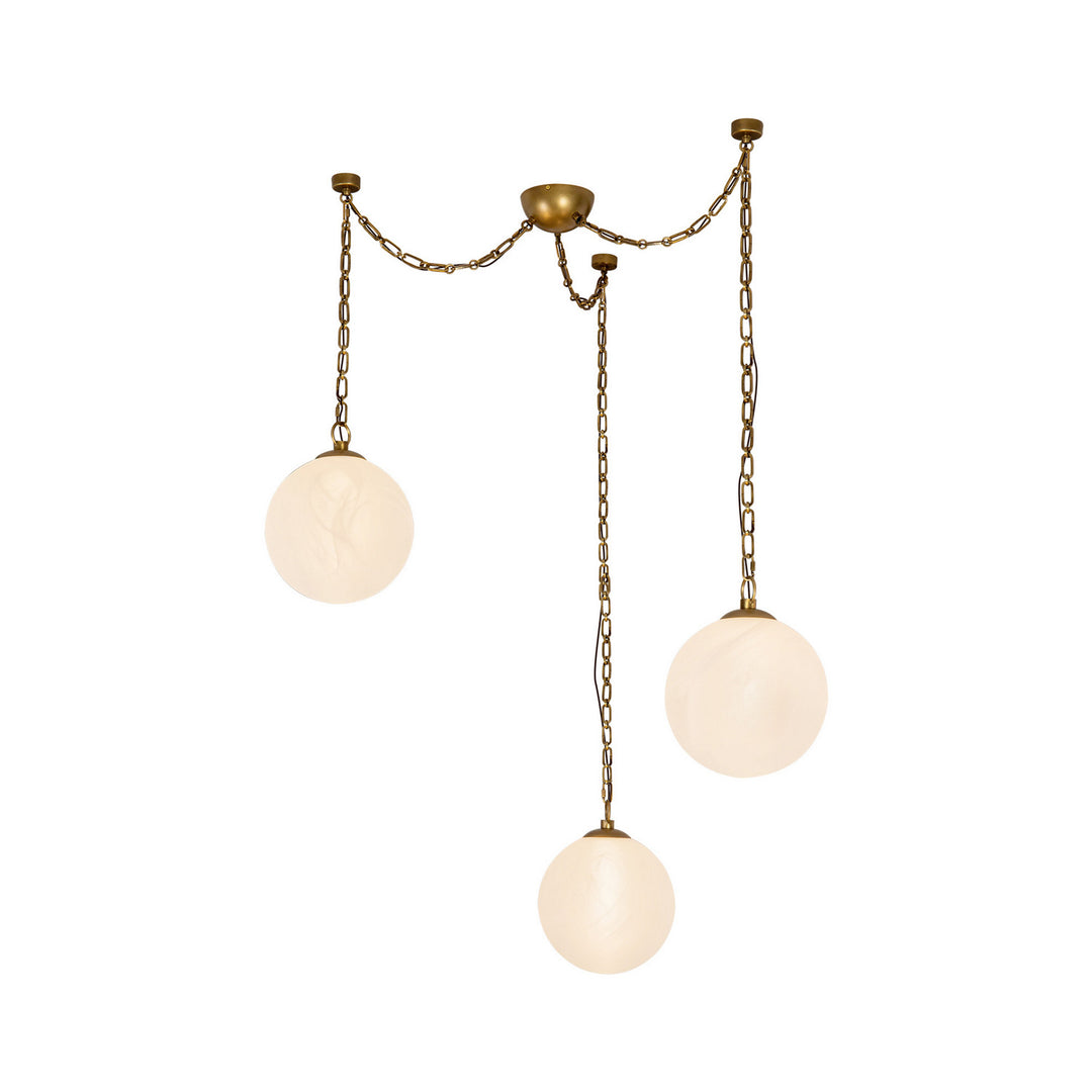 Alora Canada - CH363103VBCDG - LED Chandelier - Petra - Vintage Brass/Cloud Glass