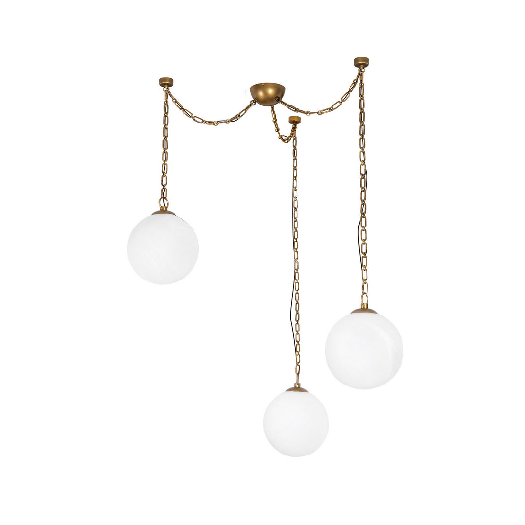 Alora Canada - CH363103VBCDG - LED Chandelier - Petra - Vintage Brass/Cloud Glass